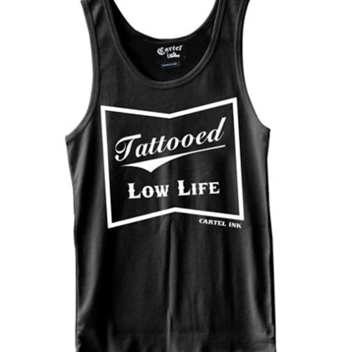 CARTEL INK | Tattooed Low Life Tank | Black
