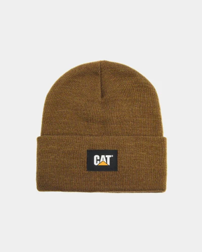 CAT | Label Cuff Beanie | Bronze