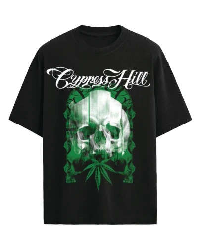 CYPRESS HILL | Skull & Leaf S/S Tee | Black