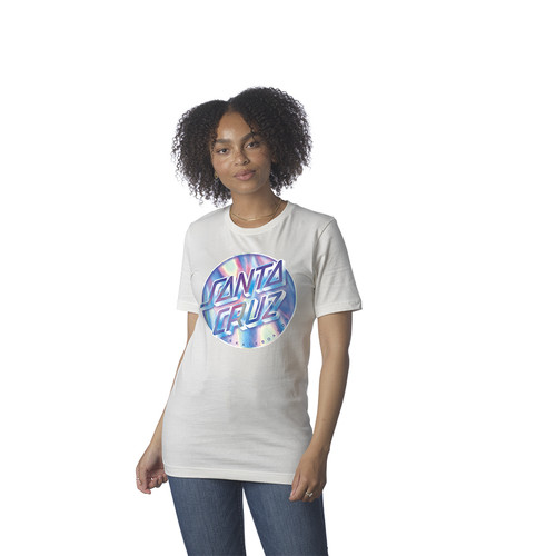 SANTA CRUZ-IRIDESCENT DOT-WOMEN'S-VINTAGE WHITE