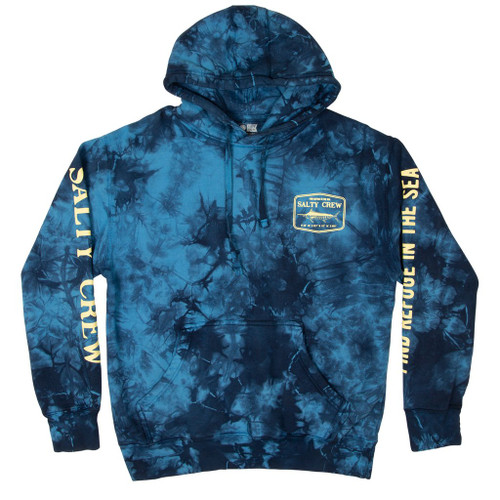 SALTY CREW-STEALTH TIE-DYE PULLOVER HOODIE-BLUE