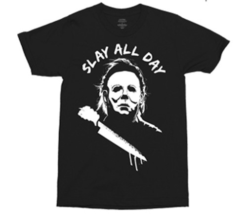 HALLOWEEN-SLAY ALL DAY MEN'S S/S TEE-BLACK