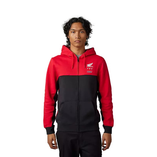 FOX X HONDA Zip Hoodie-Flame Red