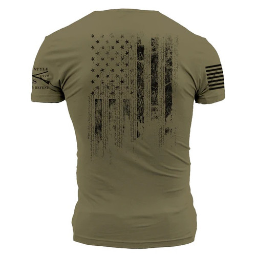 GRUNT STYLE-1776 Flag S/S Tee-Military Green