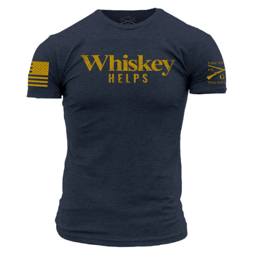 GRUNT STYLE | Whiskey Helps S/S Tee | Midnight Navy