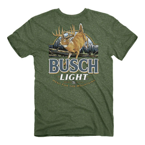 BUSCH | Deer Label S/S Tee | Heather Military Green