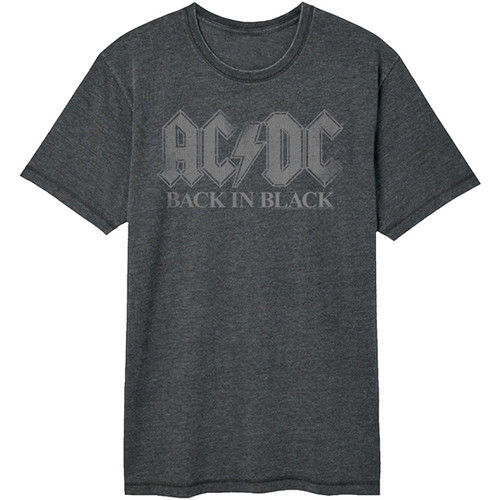 AC/DC | Back In Black Vintage Wash Tee | Black