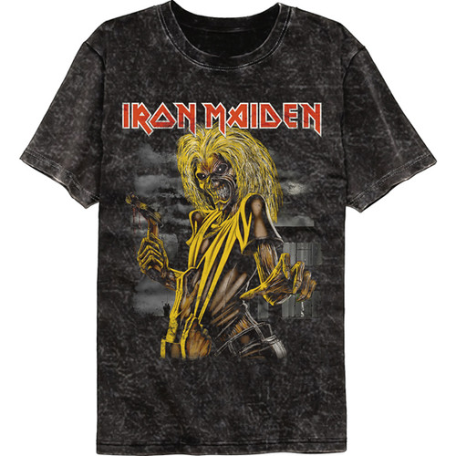 IRON MAIDEN | Killers Cover Mineral Wash Tee | Black