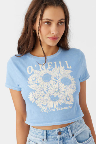 O'NEILL | Heritage Daisy Crop Tee | Hydrangea