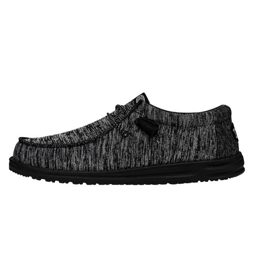 HEY DUDE | Wally Sport Knit | Black/Black