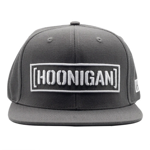 HOONIGAN | Censor Bar Snapback Hat | Charcoal/White
