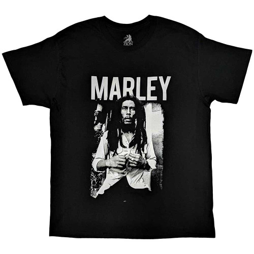 Bob Marley | Black & White S/S Tee | Black