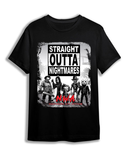 Straight Outta Nightmares S/S Tee | Black