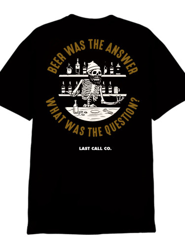 LAST CALL CO | ANSWER S/S TEE | BLACK LAST CALL CO | ANSWER S/S TEE | BLACK