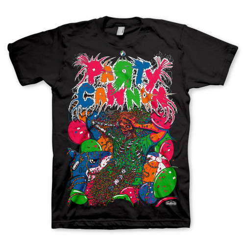 Party Cannon I Partied In Half S/S Tee | Black