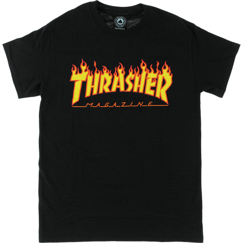 THRASHER | Flame Logo S/S Tee | Black