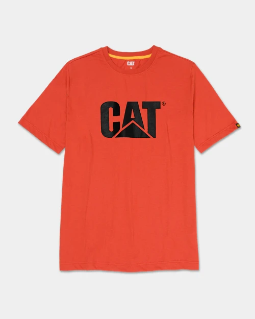 CAT | Trademark Logo S/S Tee | Burnt Ochre