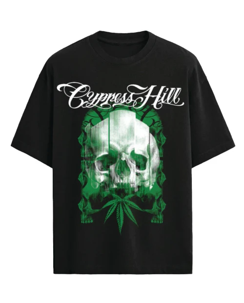 CYPRESS HILL | Skull & Leaf S/S Tee | Black