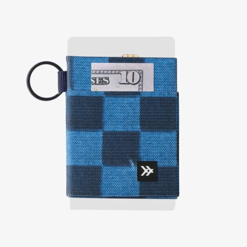 THREAD | Elastic Wallet | Denim Check