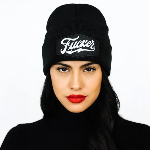 Red Devil | Fucker Beanie | Black/White