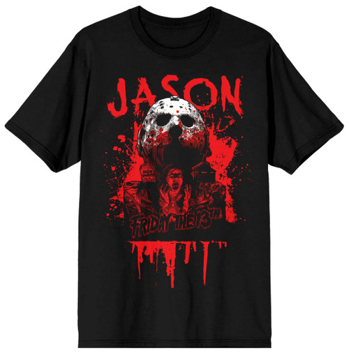 Friday the 13th Jason Voorhees Men's Black Graphic T-shirt