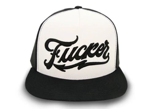 RED DEVIL | Fucker Trucker Hat | White/Black
