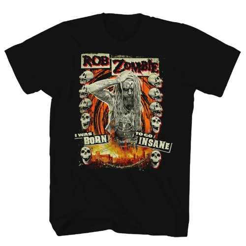 ROB ZOMBIE | Born To Go Insane S/S Tee | Black