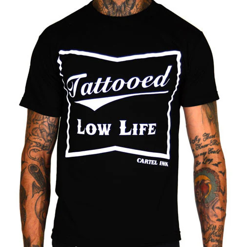 CARTEL INK | Tattooed Low Life S/S Tee | Black