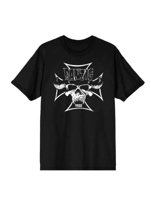 DANZIG |  Cross Logo S/S Tee | Black