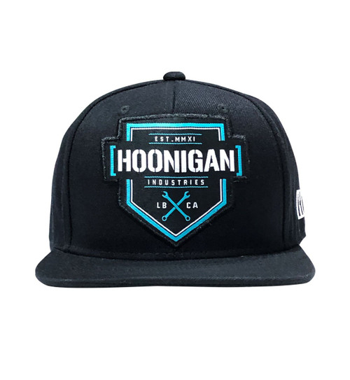 HOONIGAN | Bracket X Snapback | Black/Cyan