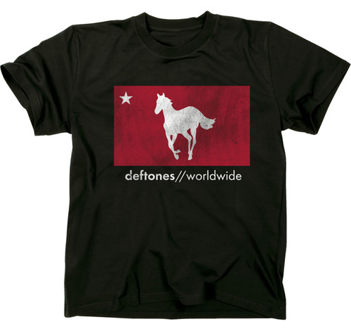 DEFTONES | Distressed White Pony S/S Tee | Black