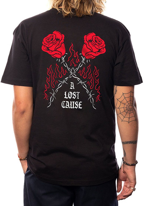 A LOST CAUSE | Burning Rose S/S Tee | Black