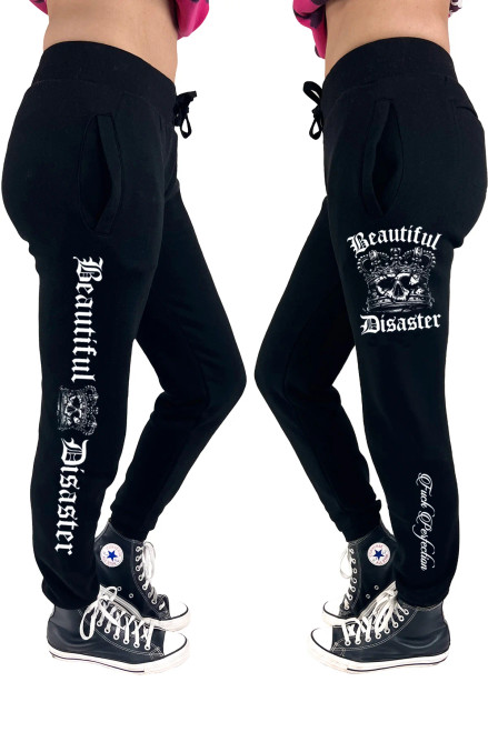 BEAUTIFUL DISASTER | F*ck Perfection Sweatpants | Black