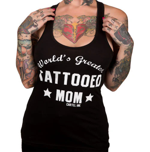 CARTEL INK | World's Greatest Tattooed Mom Tank | Black