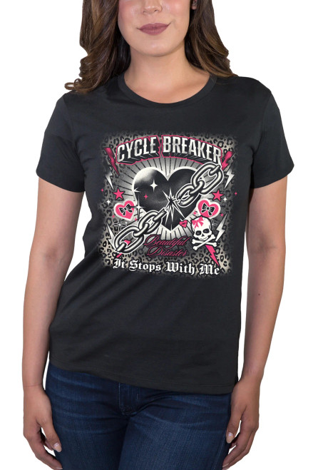BEAUTIFUL DISASTER | Cycle Breaker Scoop Tee | Black