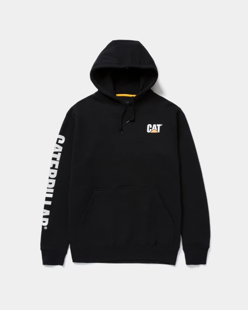 CAT | Trademark Banner Hooded Sweatshirt | Black