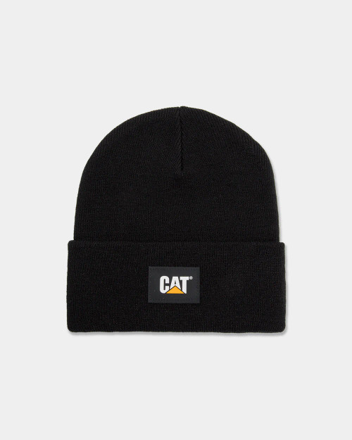CAT | Label Cuff Beanie | Black