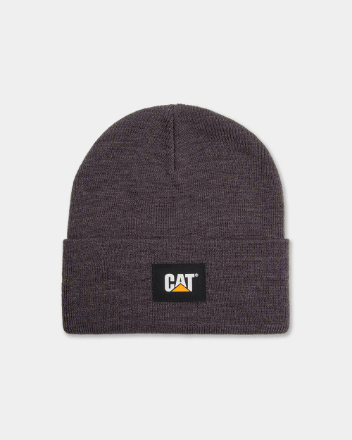 CAT | Label Cuff Beanie | Dark Heather Grey