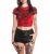 AFFLICTION | Bat Baby Crop Baby Tee | Affliction Red