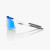 SPEEDCRAFT SL Matte White/Metallic Blue | HiPER Blue Multilayer Mirror Lens