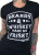 PINKY STAR | Beards N Whiskey Women's Tee | Black