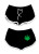 PINKY STAR | Sweet Leaf Shorts | Black/White