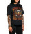 AFFLICTION | Wild Hearts Flame S/S Fringe Tee | Black Lava Wash