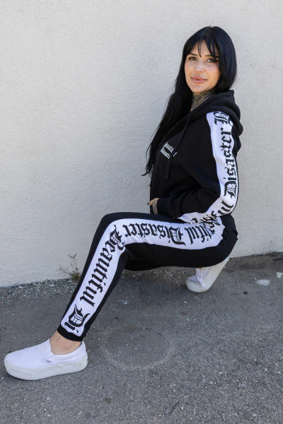 BEAUTIFUL DISASTER | Punk Princess Sweatpant | Blk/Wht