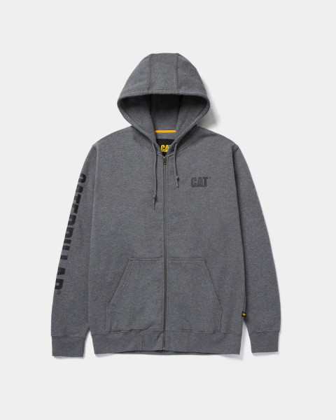 CAT | Full Zip Sweatshirt | Dark Heather Grey