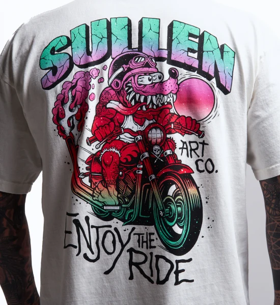 SULLEN | Enjoy The Ride S/S Heavyweight Tee | Antique White