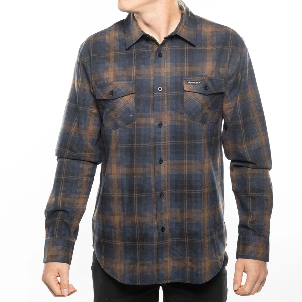 FASTHOUSE | Saturday Night Special Flannel | Navy/Brown