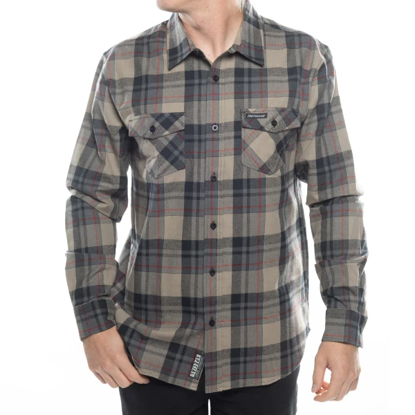 FASTHOUSE | Saturday Night Special Flannel | Griege/Black