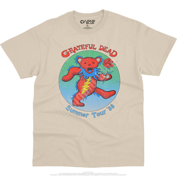GRATEFUL DEAD | Rose Bear S/S Tee | Tan