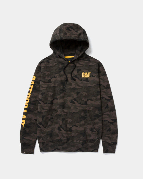 CAT | Trademark Banner Hooded Sweatshirt | Night Camo